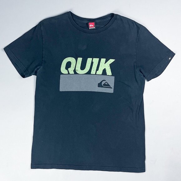 Vintage Quicksilver T-Shirt | Y2K Black Short Sleeve Graphic T-Shirt - Picture 1 of 5